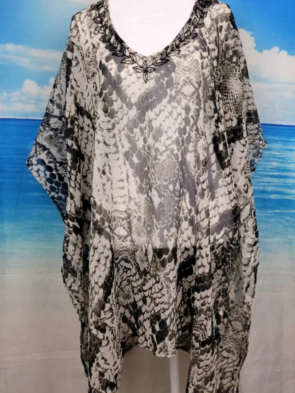 NWT CRUISE CLUB Woman's SNAKE SKIN Printed Bathing Swimsuit Cover ONE SIZE - Picture 2 of 5